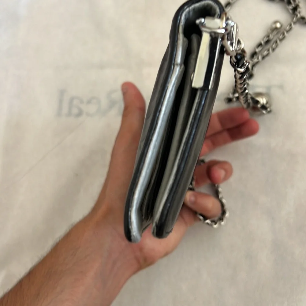 Chanel CC Patent Leather Timeless Wallet on Chain WOC Chain Crossbody Purse Bag - Picture 5 of 12